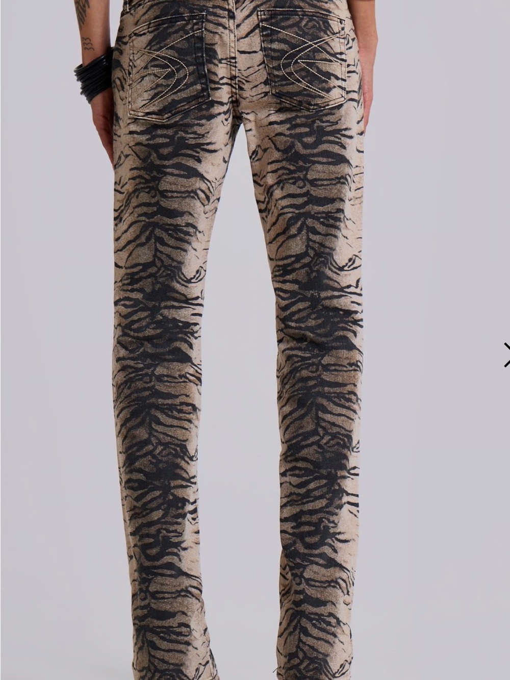 Jaded London- Leona Bootcut Cooper Jeans in Tiger - Picture 2 of 4
